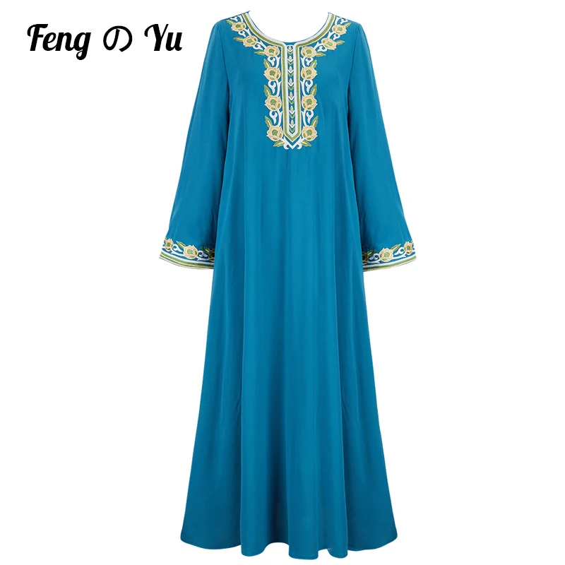 Islamic Muslim Women Traditional Dress Ramadan Burqa Long Sleeve Kaftan Abaya Jilbab Arab Ladies Robe Turkish Dubai Clothing Blu
Islamic Muslim Women Traditional Dress Ramadan Burqa Long Sleeve Kaftan Abaya Jilbab Arab Ladies Robe Turkish Dubai Clothing Blu