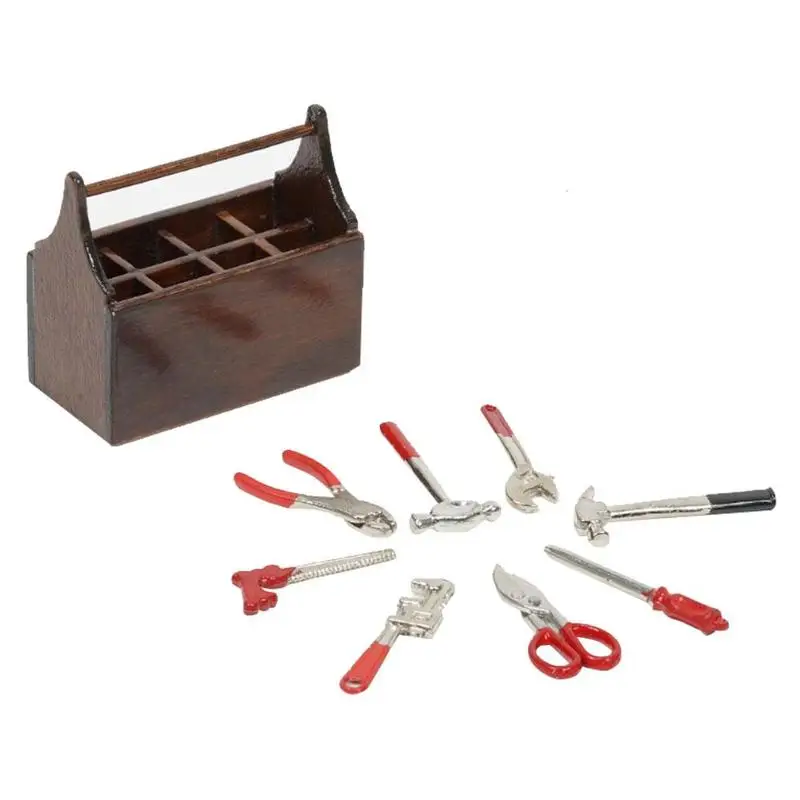 New 1:12 Dollhouse Accessories Mini Toolbox Handmade Tools 8 Pcs House Mini Sets Furniture DIY Model
New 1:12 Dollhouse Accessories Mini Toolbox Handmade Tools 8 Pcs House Mini Sets Furniture DIY Model
