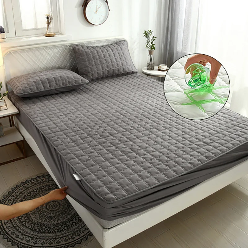 Winter Waterproof Mattress Cover Thickened Mattress Protector Cover Topper Washable Bed Cover King Size Bed Sheet Anti-mites Pad 
Winter Waterproof Mattress Cover Thickened Mattress Protector Cover Topper Washable Bed Cover King Size Bed Sheet Anti-mites Pad