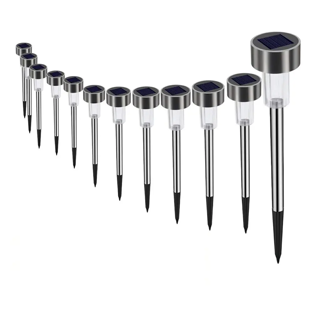 12 Pcs Outdoor Solar Lawn Lights Chargeable Stainless Steel Solar Garden Automatic Charging Decoration Light
12 Pcs Outdoor Solar Lawn Lights Chargeable Stainless Steel Solar Garden Automatic Charging Decoration Light
