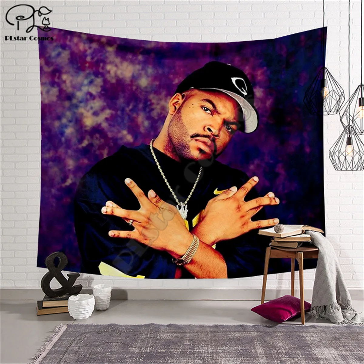 

Character 2Pac pattern Funny cartoon Blanket Tapestry 3D Printed Tapestrying Rectangular Home Decor Wall Hanging style-3