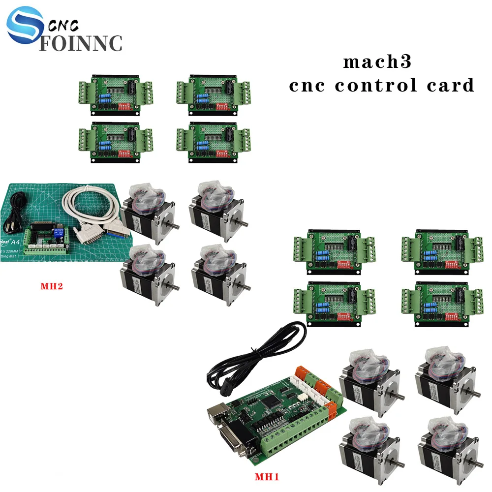 USB Mach3 4-axis cnc kit cnc controller TB6600 stepper motor driver nema23 motor speed control card suitable for winXPwin7
USB Mach3 4-axis cnc kit cnc controller TB6600 stepper motor driver nema23 motor speed control card suitable for winXPwin7