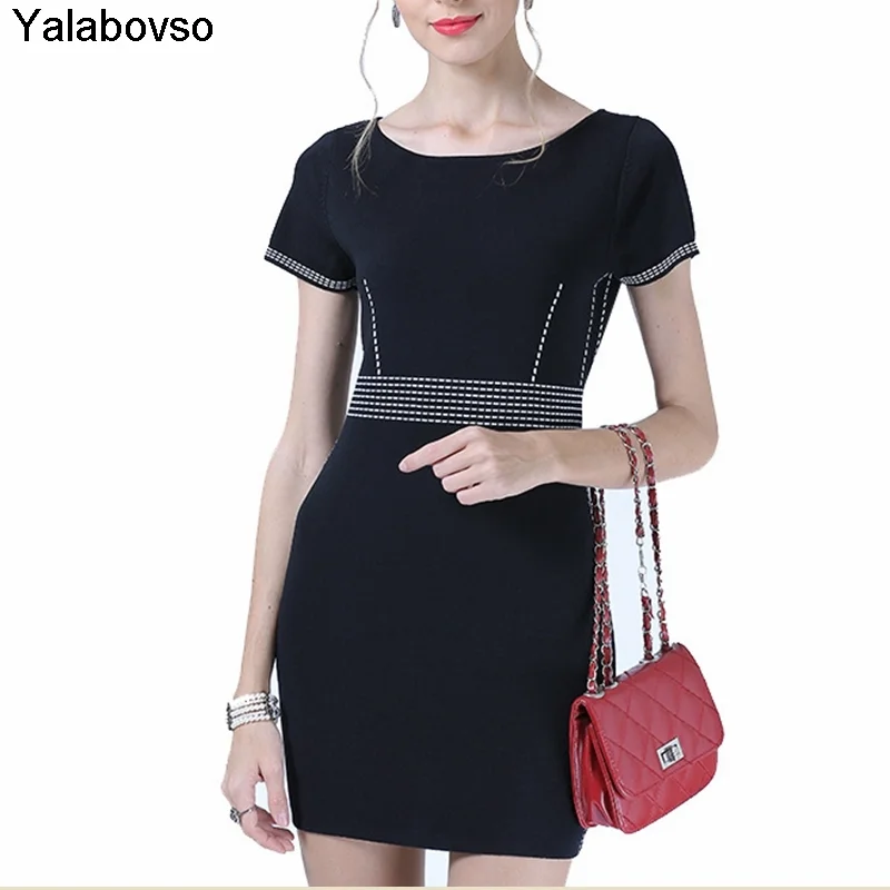 Black Knitted Summer Dresses Women's 2021 New O Neck Short Sleeve Cool Silk Slim Mid Length Dress Fashion Outwear Yalabovso
Black Knitted Summer Dresses Women's 2021 New O Neck Short Sleeve Cool Silk Slim Mid Length Dress Fashion Outwear Yalabovso