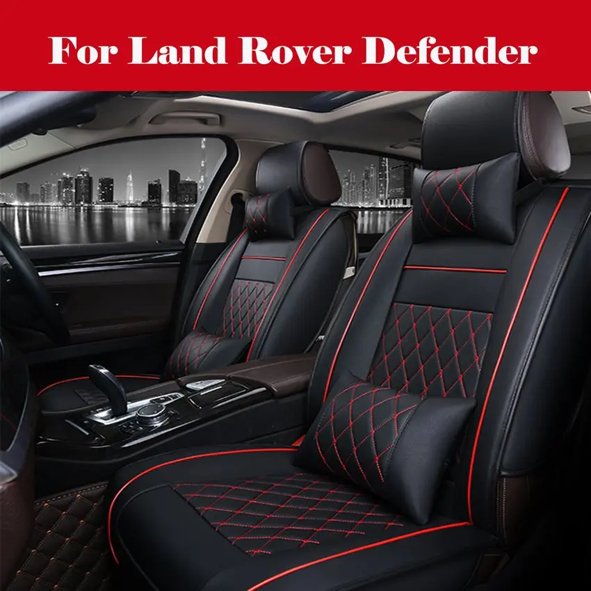 Black PU Leather Car Seat Covers Sit Cushion Protect Set + Pillows Universal Seat cushion For Land Rover Defender
Black PU Leather Car Seat Covers Sit Cushion Protect Set + Pillows Universal Seat cushion For Land Rover Defender