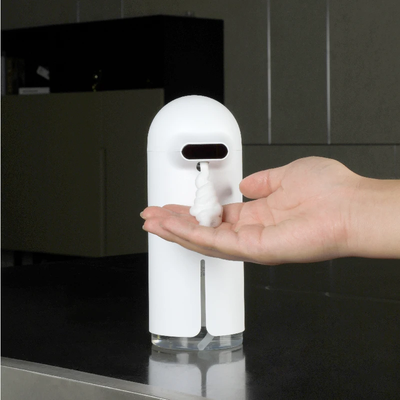 350ML automatic intelligent induction foam soap dispenser Reasonably control the amount of liquid discharged body is small
350ML automatic intelligent induction foam soap dispenser Reasonably control the amount of liquid discharged body is small