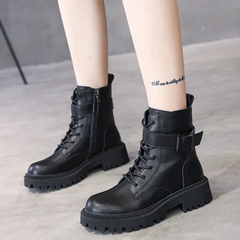 Size 35-40 Women Ankle Boots 2020 Winter Punk Platforms Shoes Genuine Leather High Heels Female Fashion Motorcycle Martin Boots
Size 35-40 Women Ankle Boots 2020 Winter Punk Platforms Shoes Genuine Leather High Heels Female Fashion Motorcycle Martin Boots