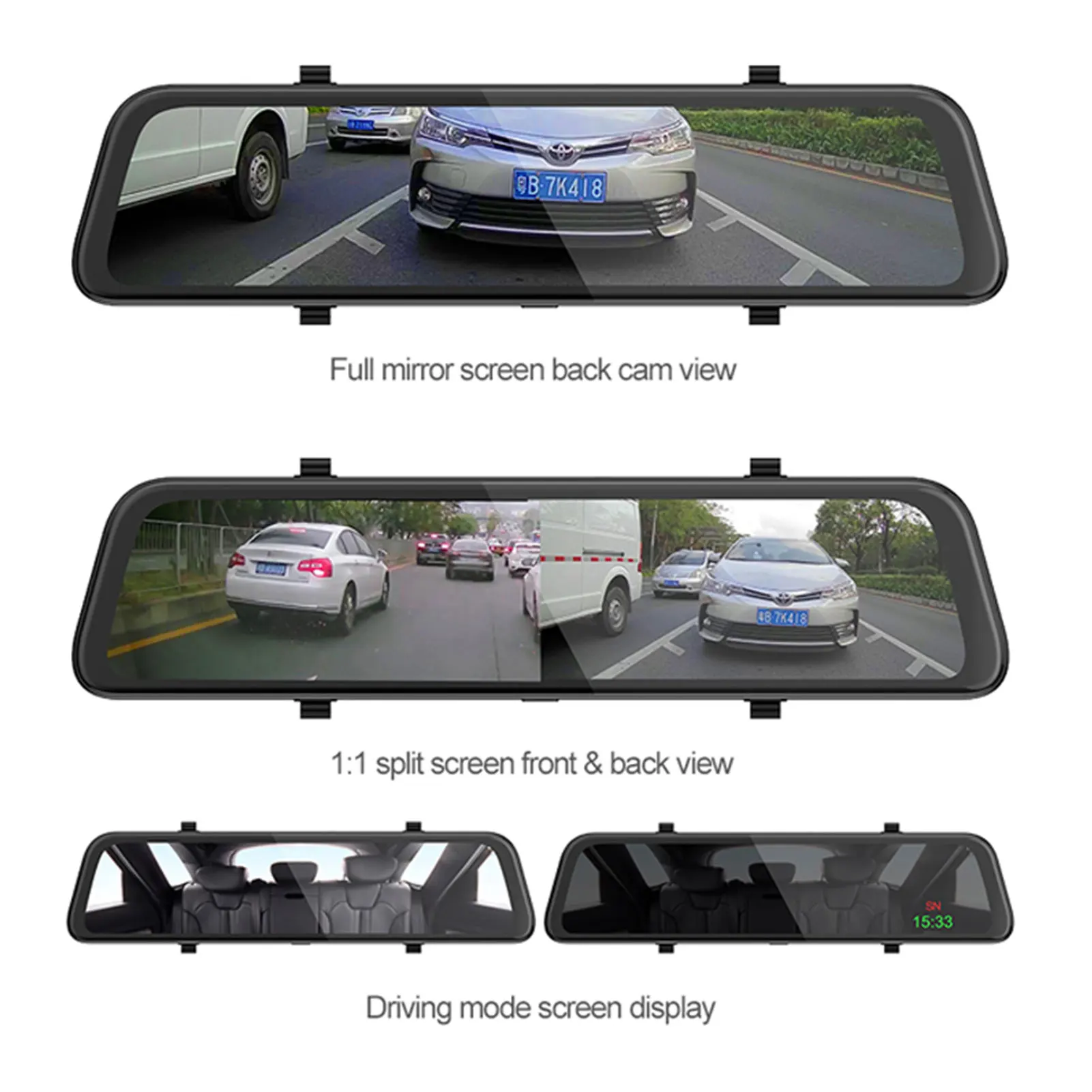 S11 Car Rear View Mirror Dash Camera 12 Inch Full Touch Screen 2K Car DVR Smart Stream Media Dual Lens Video Recorder Dash Cam
S11 Car Rear View Mirror Dash Camera 12 Inch Full Touch Screen 2K Car DVR Smart Stream Media Dual Lens Video Recorder Dash Cam