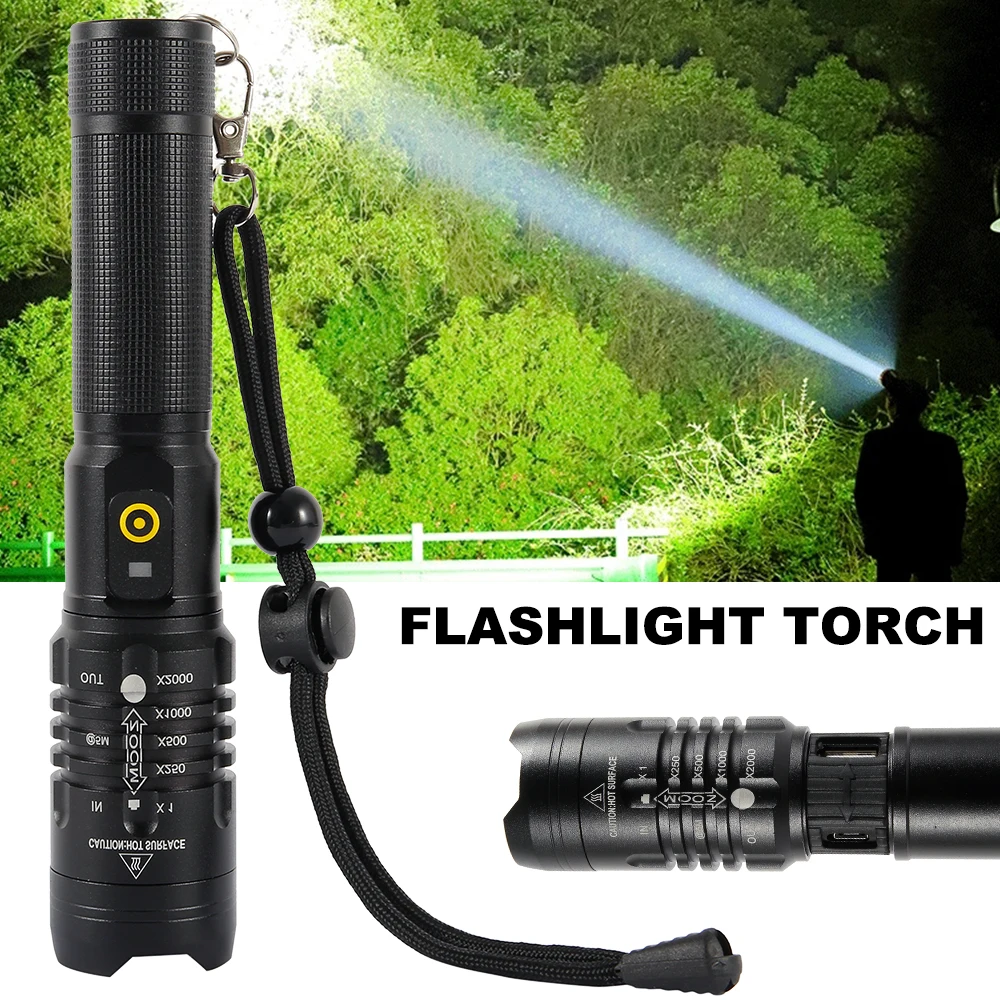 Most Powerful LED Flashlight Torch XHP50 USB Rechargeable Ultra Bright Tactical Flashlight Outdoor Camping Hunting Hand Light
Most Powerful LED Flashlight Torch XHP50 USB Rechargeable Ultra Bright Tactical Flashlight Outdoor Camping Hunting Hand Light