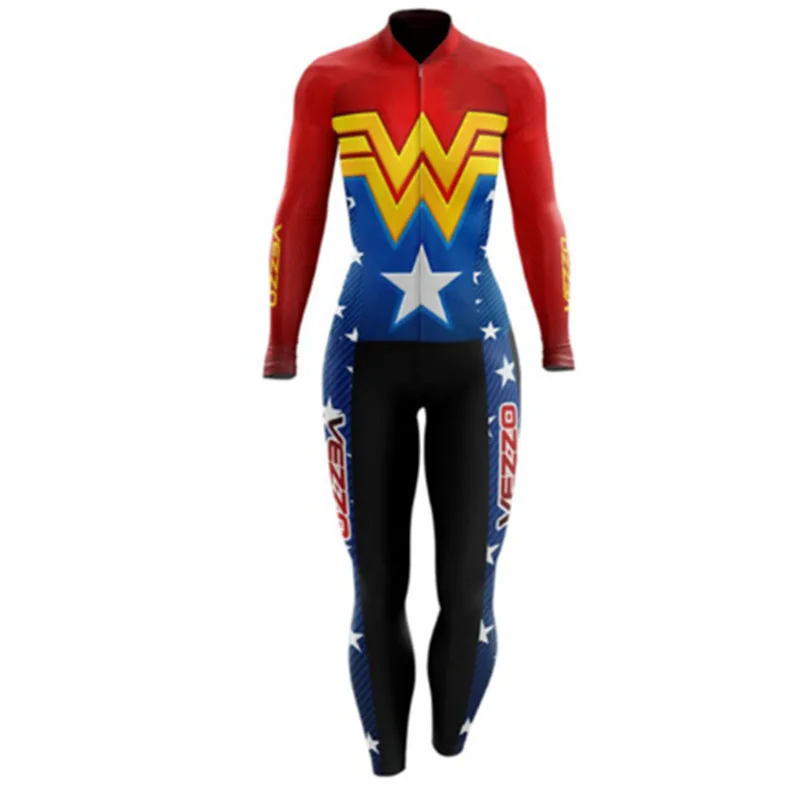 VEZZO Women's Professional Triathlon,Long Sleeve Bodysuit Girl Cycling Outfit, One-Piece Monkey Jumpsuit, Sweatshirt 9D Gel PP
VEZZO Women's Professional Triathlon,Long Sleeve Bodysuit Girl Cycling Outfit, One-Piece Monkey Jumpsuit, Sweatshirt 9D Gel PP