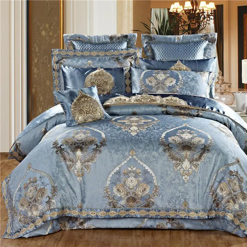 4/6/9Pcs Luxury silk cotton Jacquard European classic Bedding Set Duvet Cover Set Bed Spread Pillowcases Queen King Size
4/6/9Pcs Luxury silk cotton Jacquard European classic Bedding Set Duvet Cover Set Bed Spread Pillowcases Queen King Size