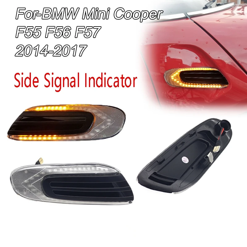 2Pcs Side Signal Indicator Car Leaf Edge Lights Sequential Blinker Repeater Light for BMW Mini F55 F56 F57
2Pcs Side Signal Indicator Car Leaf Edge Lights Sequential Blinker Repeater Light for BMW Mini F55 F56 F57