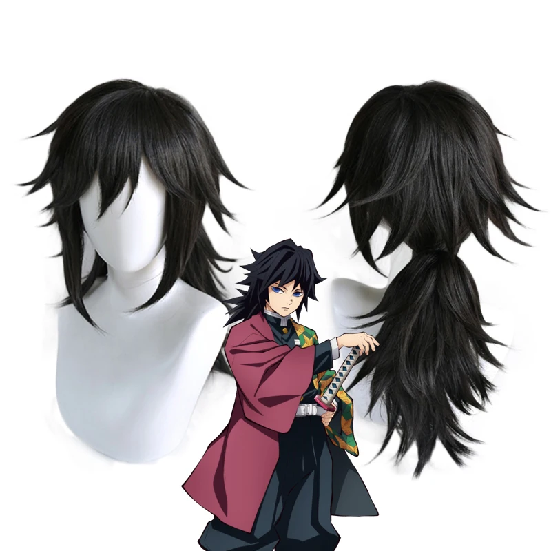 Demon Slayer Kimetsu no Yaiba Tomioka Giyuu Black Ponytail Wig Cosplay Costume Men Women Heat Resistant Synthetic Hair Wigs
Demon Slayer Kimetsu no Yaiba Tomioka Giyuu Black Ponytail Wig Cosplay Costume Men Women Heat Resistant Synthetic Hair Wigs
