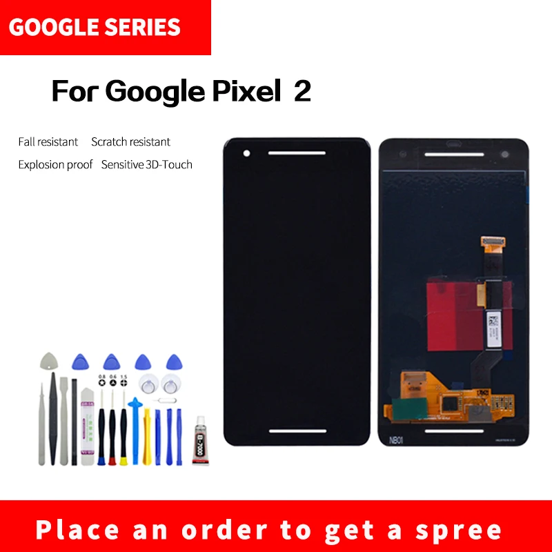 For Google Pixel 2 LCD display High quality HD brand new screen assembly with Disassembly tools
For Google Pixel 2 LCD display High quality HD brand new screen assembly with Disassembly tools