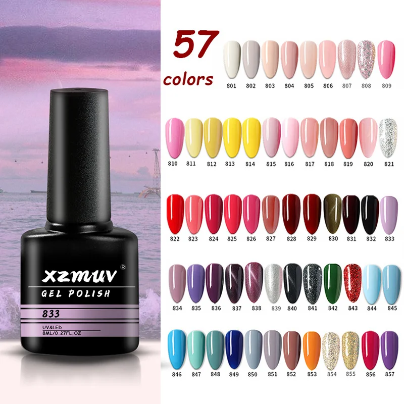 Nail Gel Polish Semi Permanent XZMUV Gellack Nail Art Salon 57 Color Glitter 8ml Soak off Organic UV LED Nails Gel Varnish
Nail Gel Polish Semi Permanent XZMUV Gellack Nail Art Salon 57 Color Glitter 8ml Soak off Organic UV LED Nails Gel Varnish