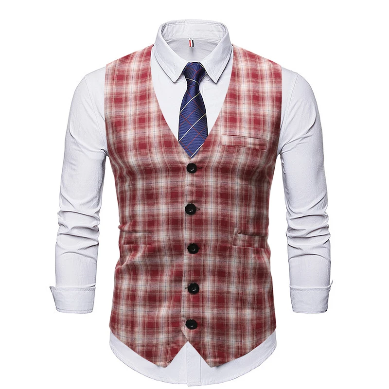 Men Suit Vest Vintage Casual Plaid Single Breasted Mens Waistcoat Vests High Quality Slim Fit Party Wedding Dress Gilet Homme
Men Suit Vest Vintage Casual Plaid Single Breasted Mens Waistcoat Vests High Quality Slim Fit Party Wedding Dress Gilet Homme