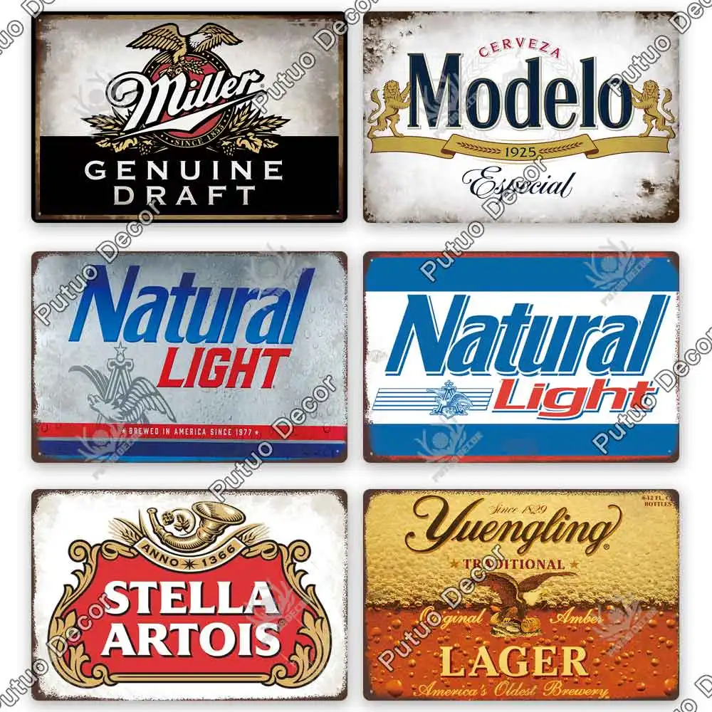 Putuo Decor Beer Brand Vintage Metal Sign Tin Sign Plaque Metal Plate Bar Decoration for Pub Bar Club Man Cave Wall Decor
Putuo Decor Beer Brand Vintage Metal Sign Tin Sign Plaque Metal Plate Bar Decoration for Pub Bar Club Man Cave Wall Decor
