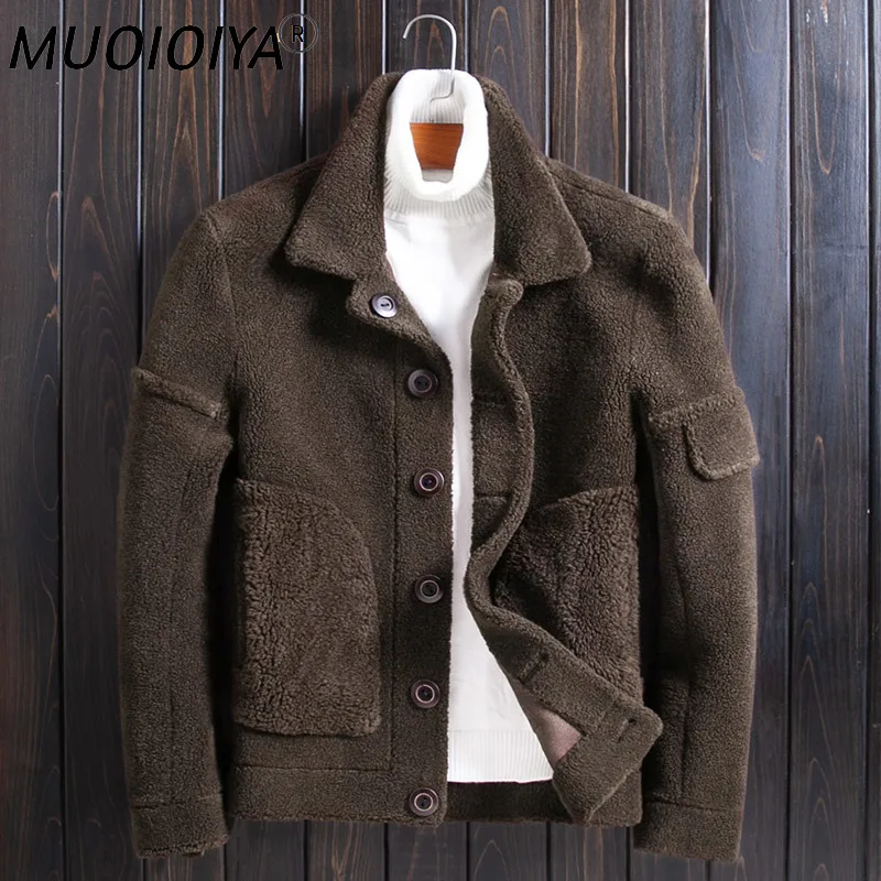 AYUNSUN Winter Men Jacket Real Sheep Shearing Wool Leather Jacket Male 5XL Clothes Double-sided Wear Coat Ropa Hombre LXR352 
AYUNSUN Winter Men Jacket Real Sheep Shearing Wool Leather Jacket Male 5XL Clothes Double-sided Wear Coat Ropa Hombre LXR352