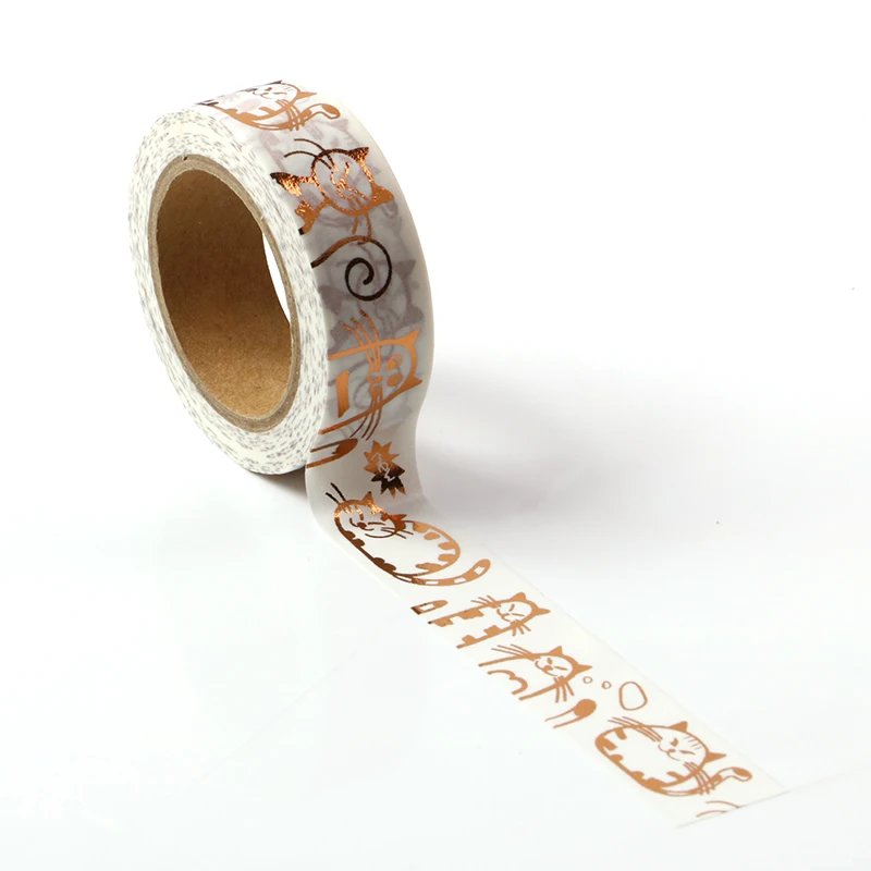 15mm*10m Kawaii cat Gold Journal Decorative Adhesive Tape Masking Washi Tape DIY Scrapbooking Sticker Label stationery
15mm*10m Kawaii cat Gold Journal Decorative Adhesive Tape Masking Washi Tape DIY Scrapbooking Sticker Label stationery