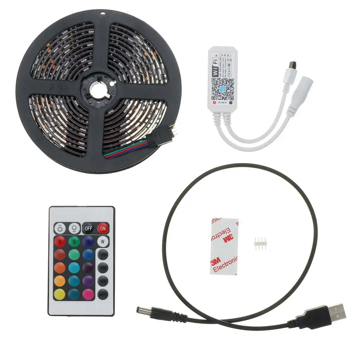 USB Waterproof IP65 With 24 Key Remote Control RGB WIFI LED Strip Light Remote Control RGB LED Strip Ligh Led Neon Light 30Leds/
USB Waterproof IP65 With 24 Key Remote Control RGB WIFI LED Strip Light Remote Control RGB LED Strip Ligh Led Neon Light 30Leds/