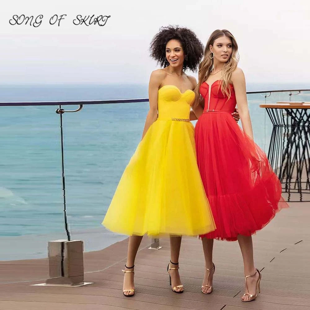 Simplicity Sweetheart Prom Party Dresses Tea Length Homecoming Dresses New Year's Communion Evening Gown Robe De Soirée Femme
Simplicity Sweetheart Prom Party Dresses Tea Length Homecoming Dresses New Year's Communion Evening Gown Robe De Soirée Femme