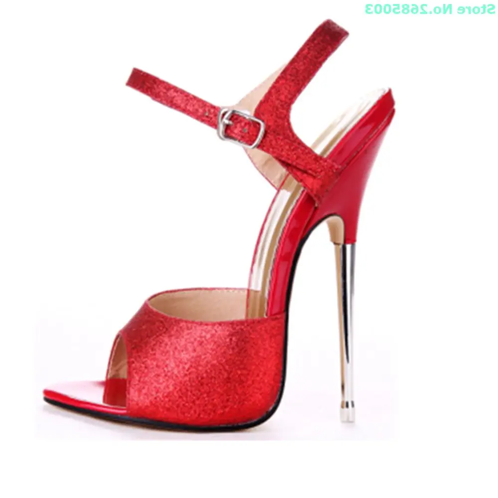 Peep Toe Ankle Buckle Sandals Metal Heel And Large Size Super High Heel Women Sexy Summer Party Dress Sandals Shoes
Peep Toe Ankle Buckle Sandals Metal Heel And Large Size Super High Heel Women Sexy Summer Party Dress Sandals Shoes