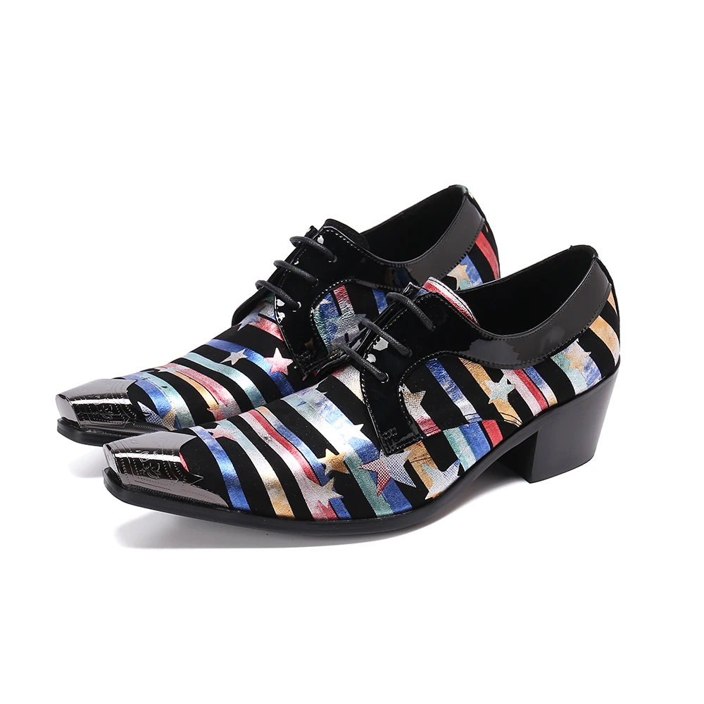 Men's Party Leather Shoes Plus Size Metal Pointed Toe Lace Up Man 6.5cm High Heel Shoes Casual Business Prom Male Oxfords Shoes
Men's Party Leather Shoes Plus Size Metal Pointed Toe Lace Up Man 6.5cm High Heel Shoes Casual Business Prom Male Oxfords Shoes