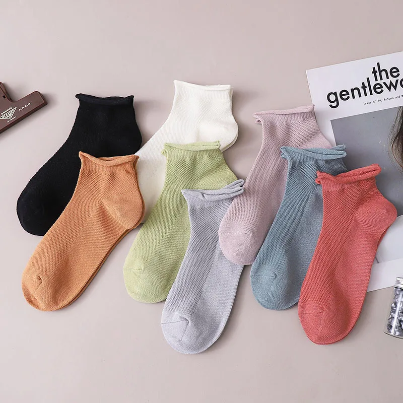 Socks women spring and summer pure color ladies thin boat socks wholesale curled mesh breathable women's socks casual socks
Socks women spring and summer pure color ladies thin boat socks wholesale curled mesh breathable women's socks casual socks