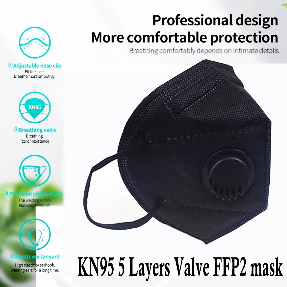 100pcs kn95 with valve black mascarillas ffp2reutilizable certificadas spain ffp2kn95 ffp2 mascarilla fpp2 masks cubrebocas mask
100pcs kn95 with valve black mascarillas ffp2reutilizable certificadas spain ffp2kn95 ffp2 mascarilla fpp2 masks cubrebocas mask
