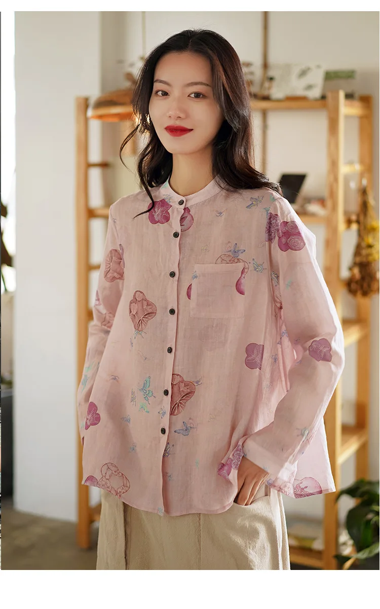 Minimalist fashion floral print Shirts for Women Turn-down Collar Female Blouses
Minimalist fashion floral print Shirts for Women Turn-down Collar Female Blouses