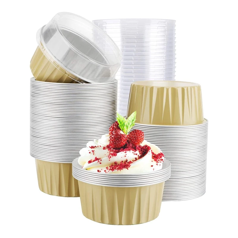 50Pcs / Lot 125Ml Muffin Cupcake Disposable Cupcake Cup with Lid Cup Aluminum Foil Cupcake Cup
50Pcs / Lot 125Ml Muffin Cupcake Disposable Cupcake Cup with Lid Cup Aluminum Foil Cupcake Cup