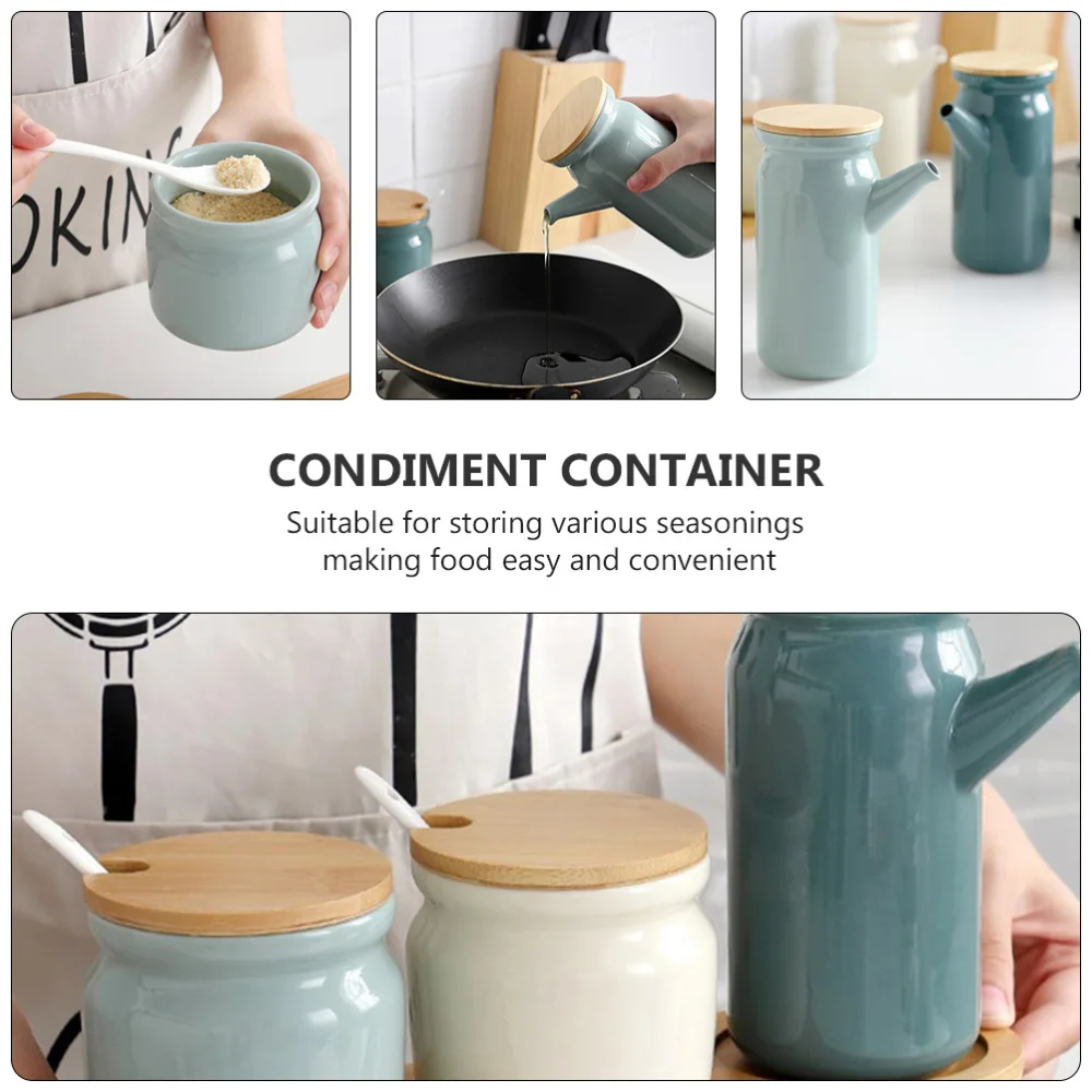 1 Set Kitchen Condiment Serving Jars Sugar Spice Pepper Containers Oil Pot
1 Set Kitchen Condiment Serving Jars Sugar Spice Pepper Containers Oil Pot