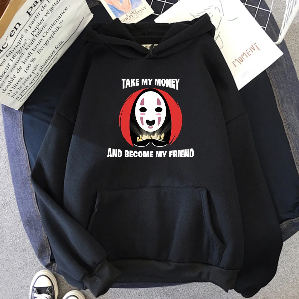 Become My Friend Cute Male Hooded Spirited Away Cartoon Streetwear Fleece Casual Soft Sweatshirt Autumn 2021 Men Fashion Hoodies
Become My Friend Cute Male Hooded Spirited Away Cartoon Streetwear Fleece Casual Soft Sweatshirt Autumn 2021 Men Fashion Hoodies
