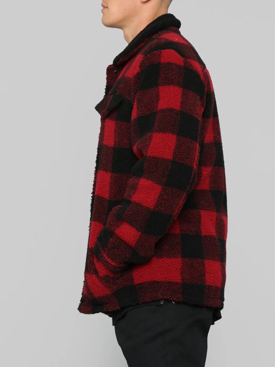 2021New Red Plaid Lapel Fashion Autumn Winter Zipper Jacket Plush Warm Double-Sided Plush Fashion Casual Men's Wear
2021New Red Plaid Lapel Fashion Autumn Winter Zipper Jacket Plush Warm Double-Sided Plush Fashion Casual Men's Wear