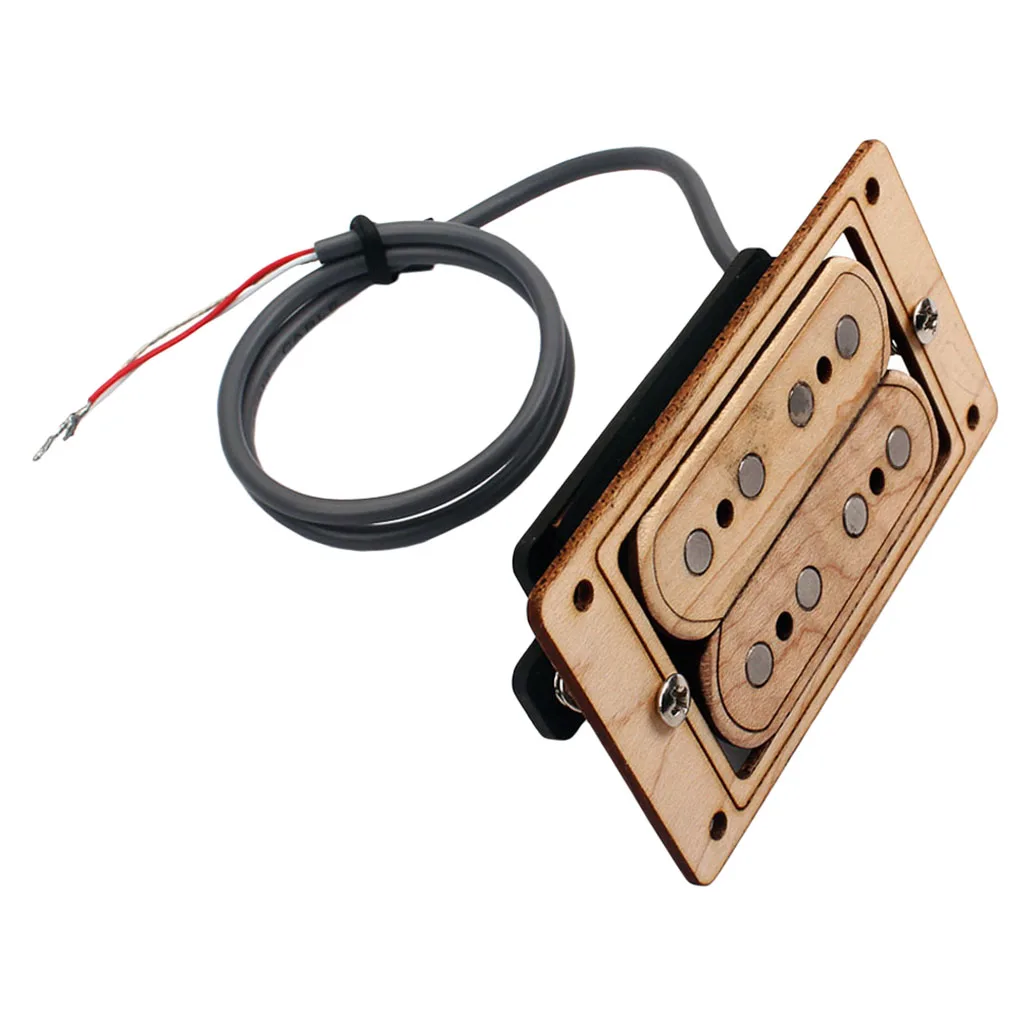 Guitar Pickup Humbucker Double Coil Maple for 4 String Cigar Box Guitar Parts Repalcement
Guitar Pickup Humbucker Double Coil Maple for 4 String Cigar Box Guitar Parts Repalcement