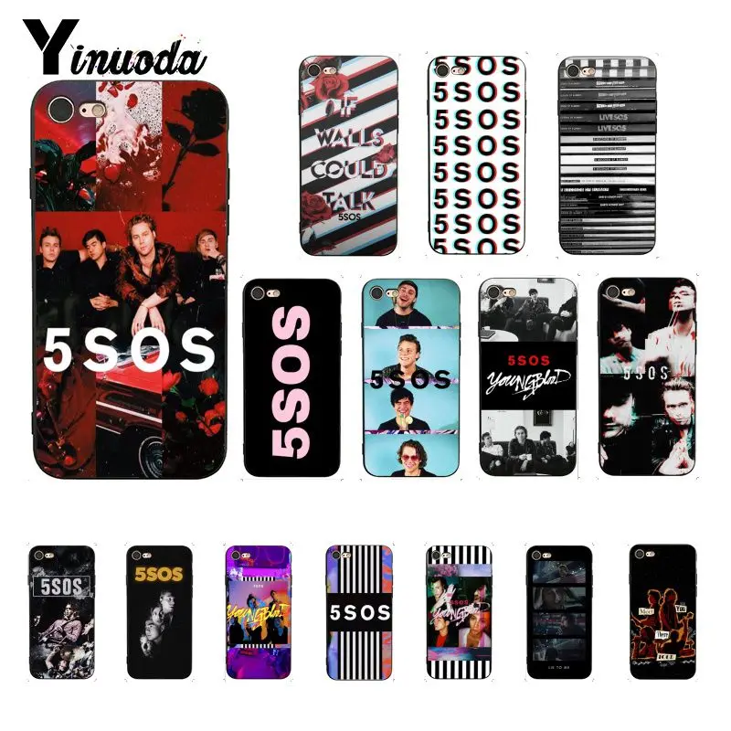 Yinuoda 5Sos band YOUNGBLOOD 5 секунд Летний чехол для iPhone X XS MAX 6 6S 7 7plus 8 8Plus 5S XR 11 pro max | Мобильные