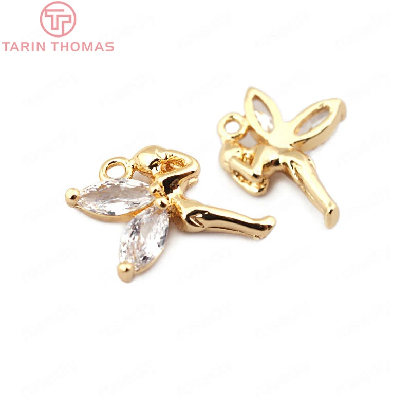 (33697)6PCS 15*11MM 24K Gold Color Brass with Zircon Fairy Charms Pendants High Quality Diy Jewelry Findings Accessories
(33697)6PCS 15*11MM 24K Gold Color Brass with Zircon Fairy Charms Pendants High Quality Diy Jewelry Findings Accessories