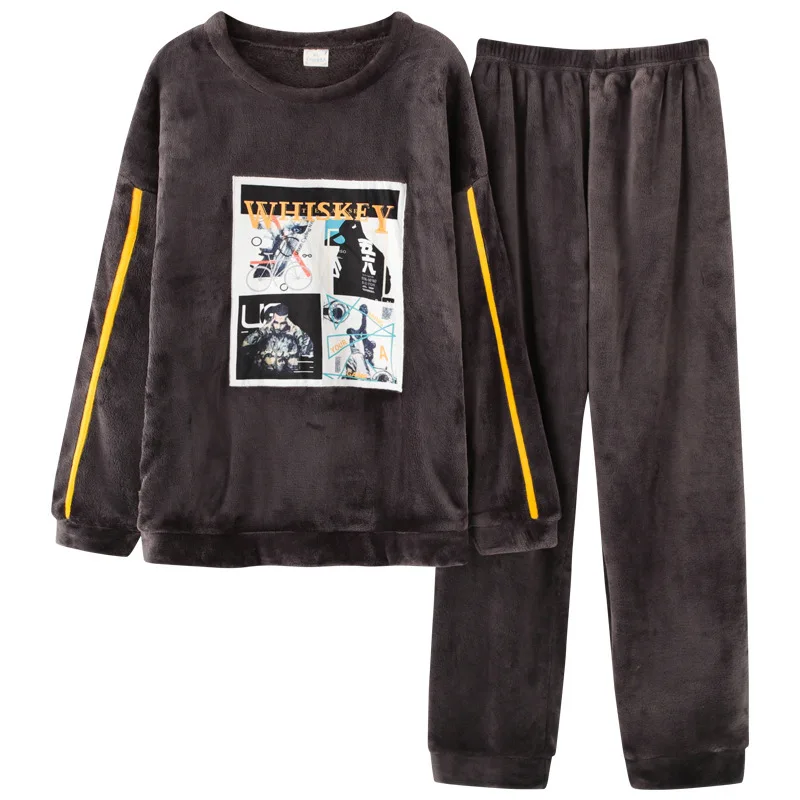 Young Students Winter Pajamas Casual Wear Long-sleeved Trousers Two-piece Suit Men's Flannel Home Wear Pijama Invierno Hombre
Young Students Winter Pajamas Casual Wear Long-sleeved Trousers Two-piece Suit Men's Flannel Home Wear Pijama Invierno Hombre