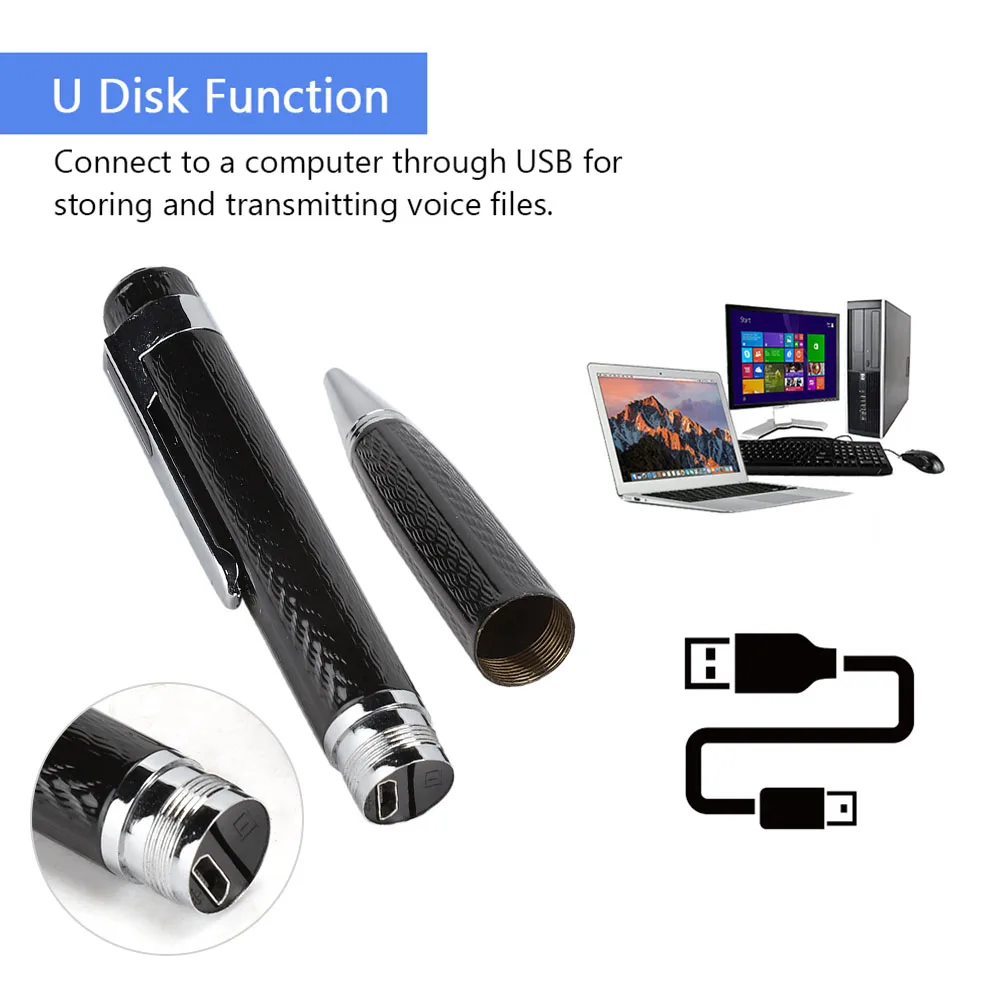 Audio Recorder Mini USB Real Pen Voice Activated Digital Voice Recorder Mp3 Player 192Kbps Recording
Audio Recorder Mini USB Real Pen Voice Activated Digital Voice Recorder Mp3 Player 192Kbps Recording