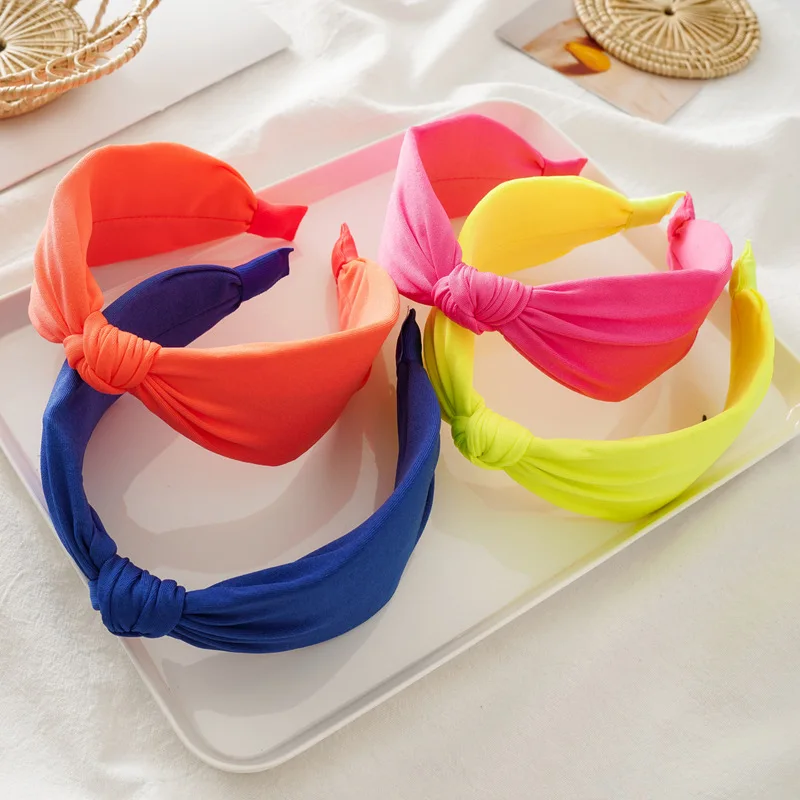 Women Fluorescent Color Cross Knotted Hair Bands Wide Elastic Hairbands Solid Bow Head Hoop Turban Girls Hair Accessories 2021
Women Fluorescent Color Cross Knotted Hair Bands Wide Elastic Hairbands Solid Bow Head Hoop Turban Girls Hair Accessories 2021