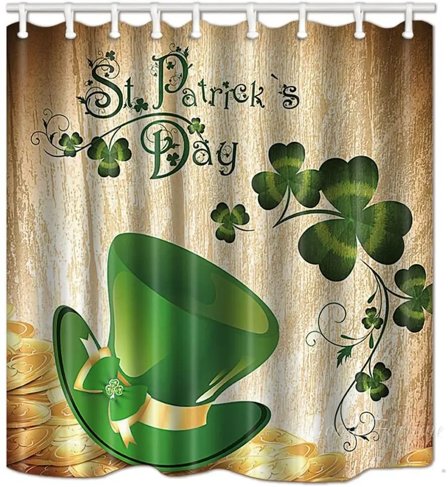 Green Leprechaun Hat And Clover Polyester Spring Festival Shower Curtain Set Fantastic Decorations
Green Leprechaun Hat And Clover Polyester Spring Festival Shower Curtain Set Fantastic Decorations