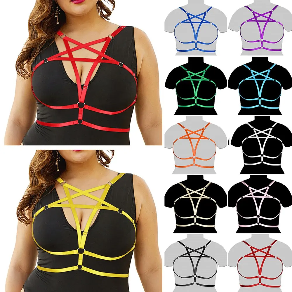 Pentagram Accessories Harness Bra Hollow Chest Bondage Breast Cage Plump Women Plus Size Sexy Lingerie Body Erotic Goth Garters
Pentagram Accessories Harness Bra Hollow Chest Bondage Breast Cage Plump Women Plus Size Sexy Lingerie Body Erotic Goth Garters