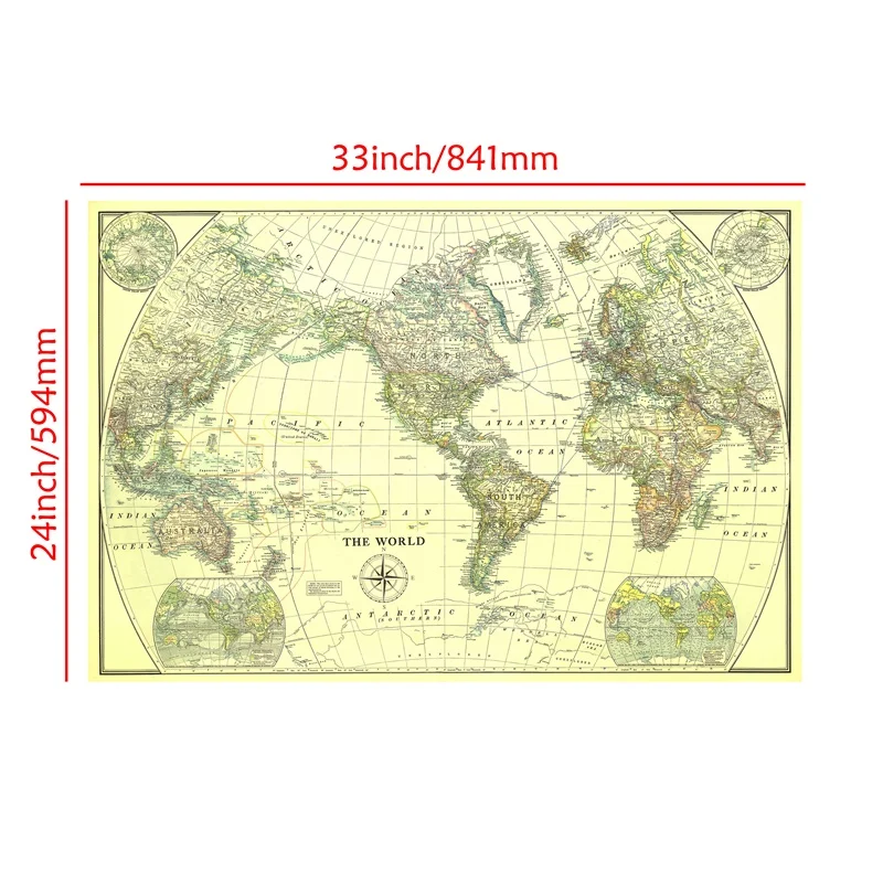 Retro World Political Branch Map (1922) Unfram Foldable A1 Size Horizontal Version World Map Wall Decoration Supplies
Retro World Political Branch Map (1922) Unfram Foldable A1 Size Horizontal Version World Map Wall Decoration Supplies