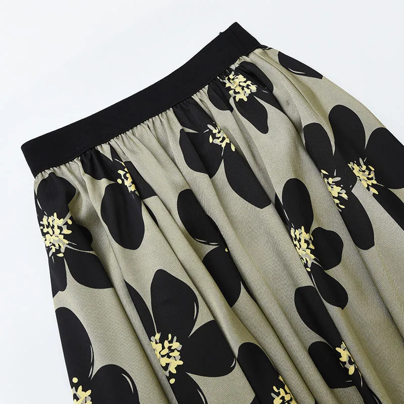 Summer Floral Skirt Women High Waisted Elegant A-Line Midi Skirts Vintage French Style Flower Midi Mujer Faldas Plus Size 3XL
Summer Floral Skirt Women High Waisted Elegant A-Line Midi Skirts Vintage French Style Flower Midi Mujer Faldas Plus Size 3XL