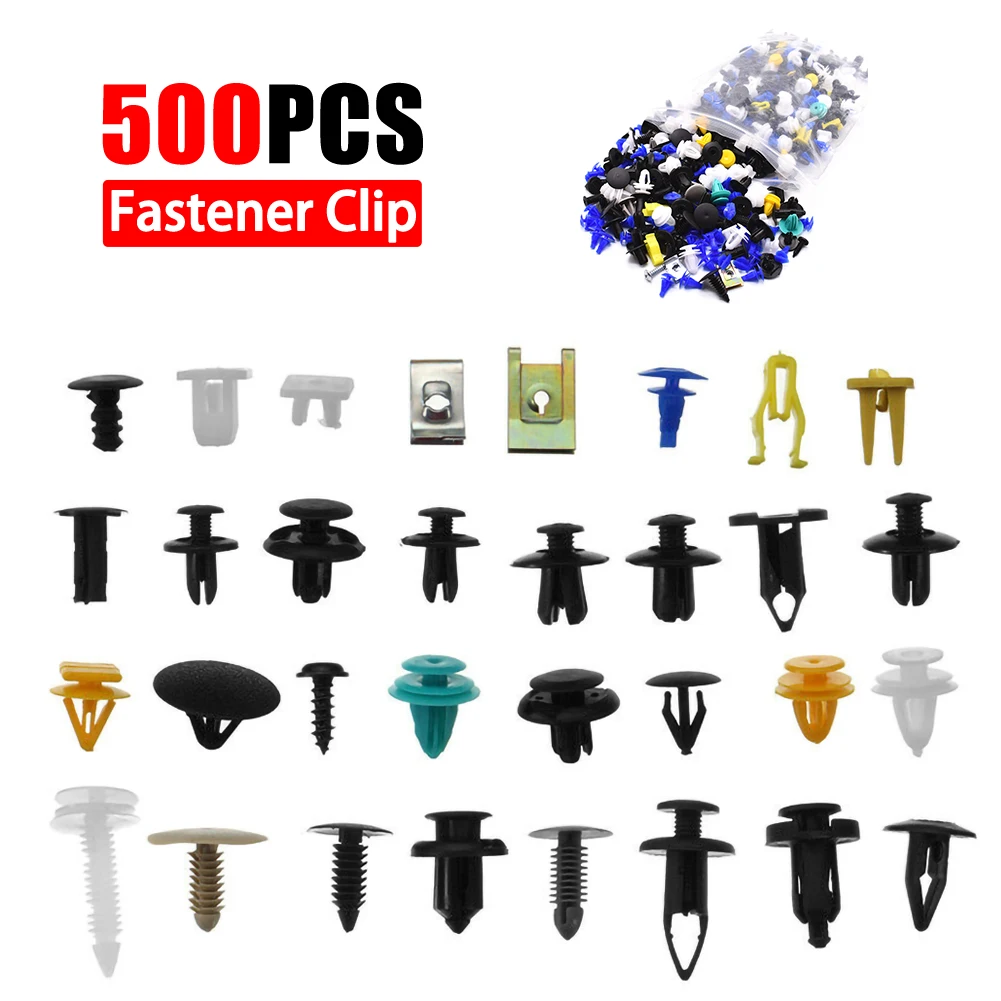 500Pcs Mixed Auto Car Fastener Clip Bumper Fender Trim Plastic Rivet Door Panel Car Universal Interior Accessories Door Tools
500Pcs Mixed Auto Car Fastener Clip Bumper Fender Trim Plastic Rivet Door Panel Car Universal Interior Accessories Door Tools
