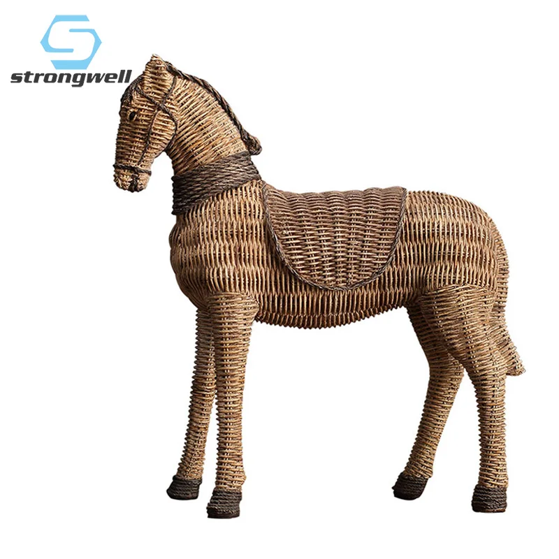 Strongwell Classic Rattan Braiding Horse Sculpture Animal Statue Resin Crafts Home Desktop Decoration Ornaments Wedding Gift
Strongwell Classic Rattan Braiding Horse Sculpture Animal Statue Resin Crafts Home Desktop Decoration Ornaments Wedding Gift