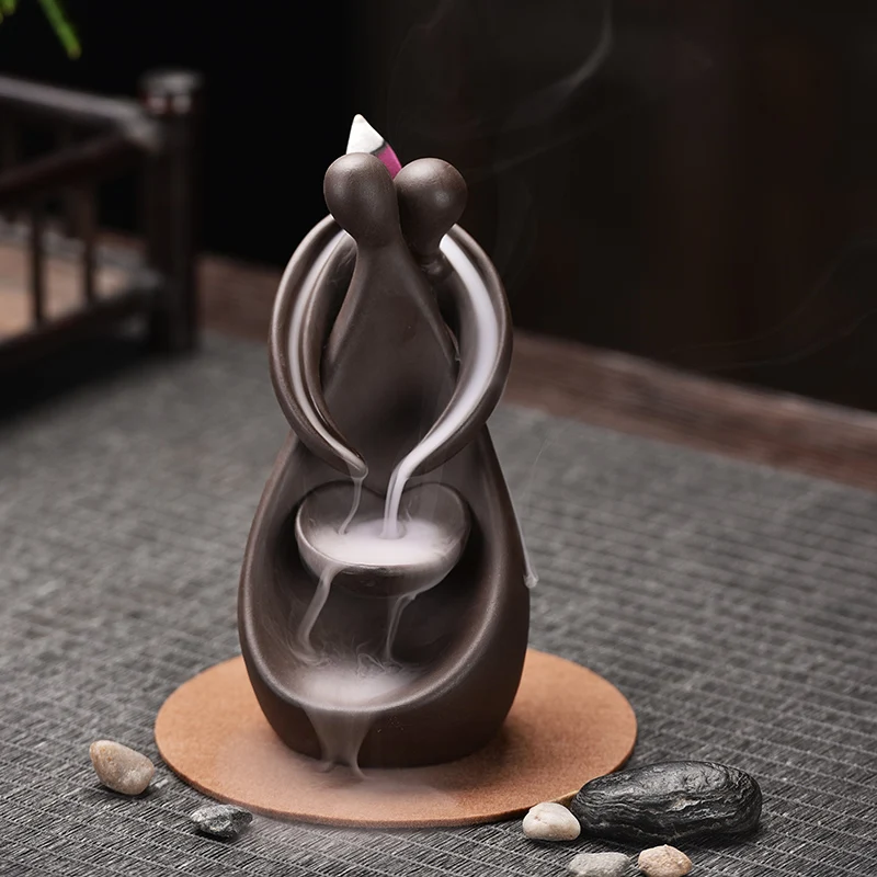 Smoke Waterfall Backflow Incense Burner Creative Couple Hug Incense Holder Censer Ceramic Handicrafts Home Decor Gift Ornaments
Smoke Waterfall Backflow Incense Burner Creative Couple Hug Incense Holder Censer Ceramic Handicrafts Home Decor Gift Ornaments