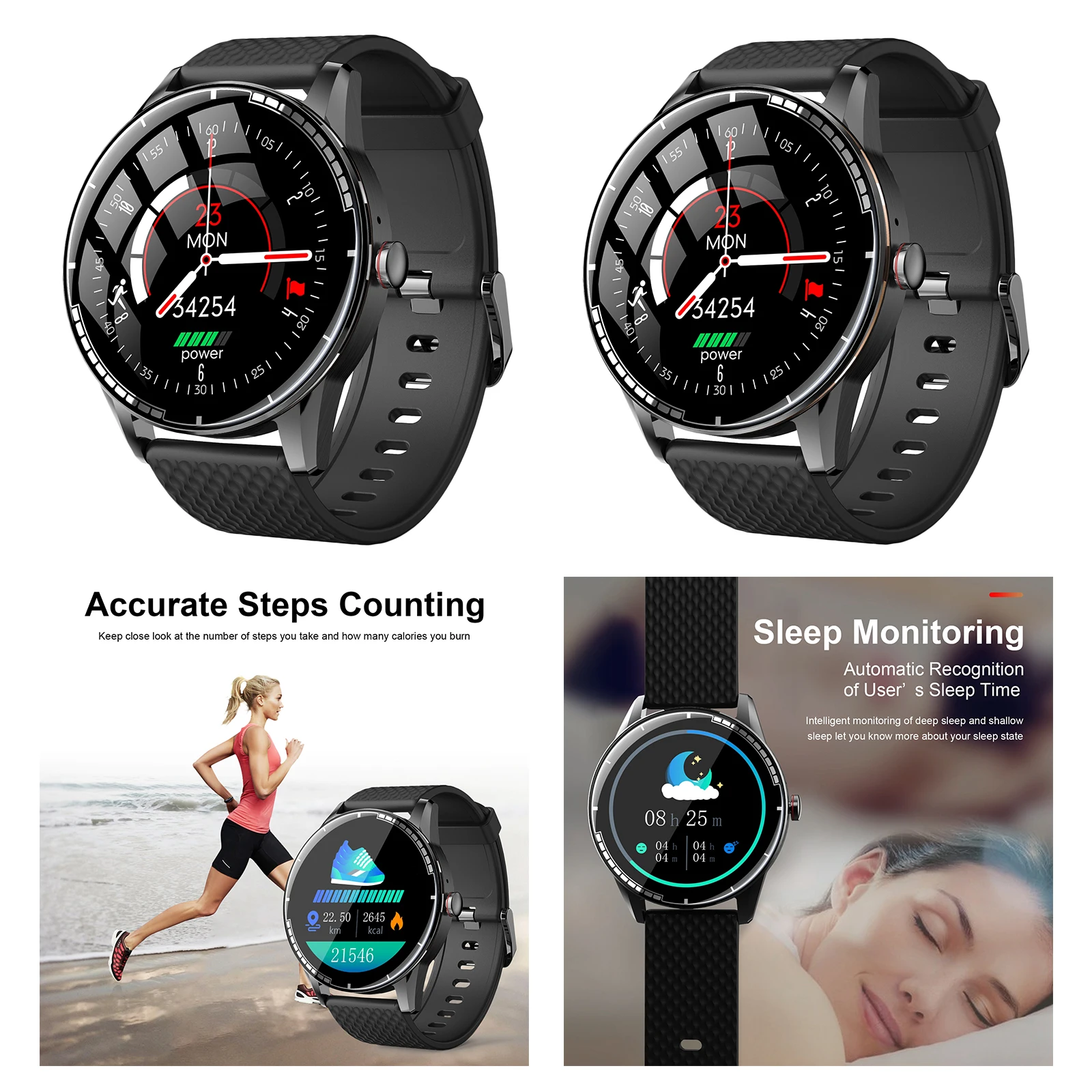 Waterproof Pedometer Sleep Monitor Step Counter Sleep Monitor for Android