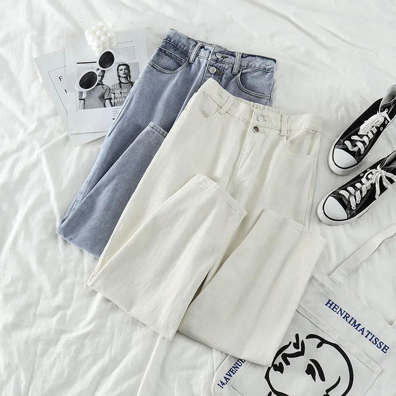 Women's Ninth Pants 2021 Spring New Casual Harajuku Streetwear High Waist Straight Trouser For Vintage Baggy Fashion Jeans
Women's Ninth Pants 2021 Spring New Casual Harajuku Streetwear High Waist Straight Trouser For Vintage Baggy Fashion Jeans