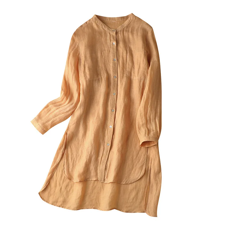 SHUCHAN Linen Asymmetry Women-blouses 2021 Long Shirt Yellow Indie Folk Broadcloth O-Neck Long Sleeve Shirt Women
SHUCHAN Linen Asymmetry Women-blouses 2021 Long Shirt Yellow Indie Folk Broadcloth O-Neck Long Sleeve Shirt Women