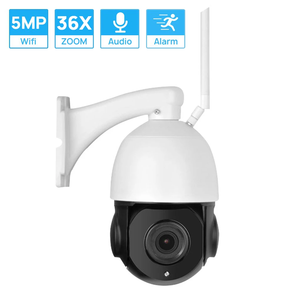 5MP PTZ Wifi Camera 36XOptical Zoom AI Human Detection Two Way Audio Waterproof Outdoor ONVIF Wireless IP Camera ICSEE H.265X
5MP PTZ Wifi Camera 36XOptical Zoom AI Human Detection Two Way Audio Waterproof Outdoor ONVIF Wireless IP Camera ICSEE H.265X